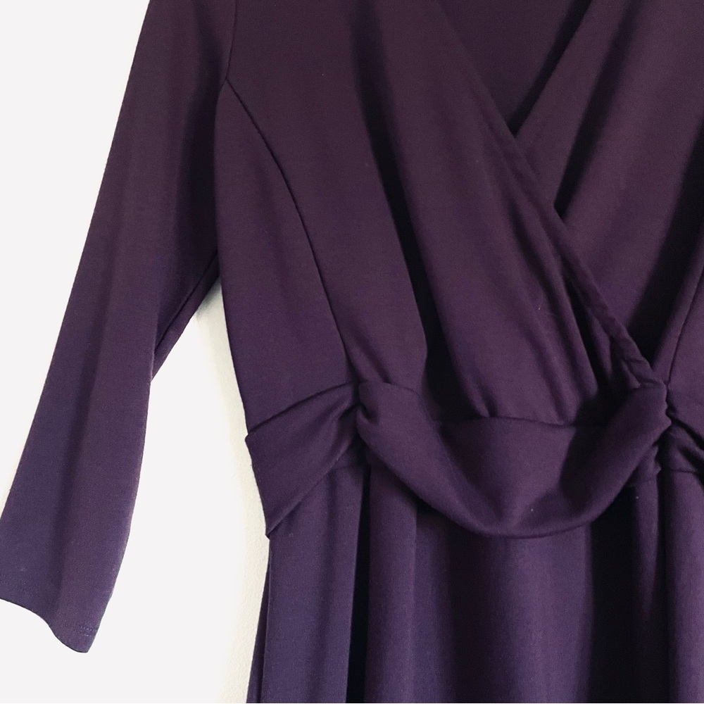 Lands' End Ponte Faux Wrap Mini Dress Size S (6 - 8) EUC - Picture 7 of 12